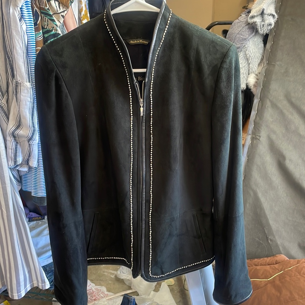 Bella Bicchi Leather studded Jacket!   Size Small